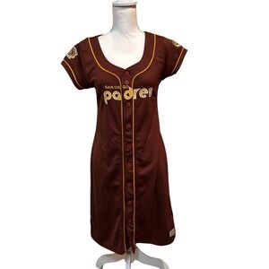 San Diego Padres Women's Jersey Dress Cooperstown Collection Brown MLB Large